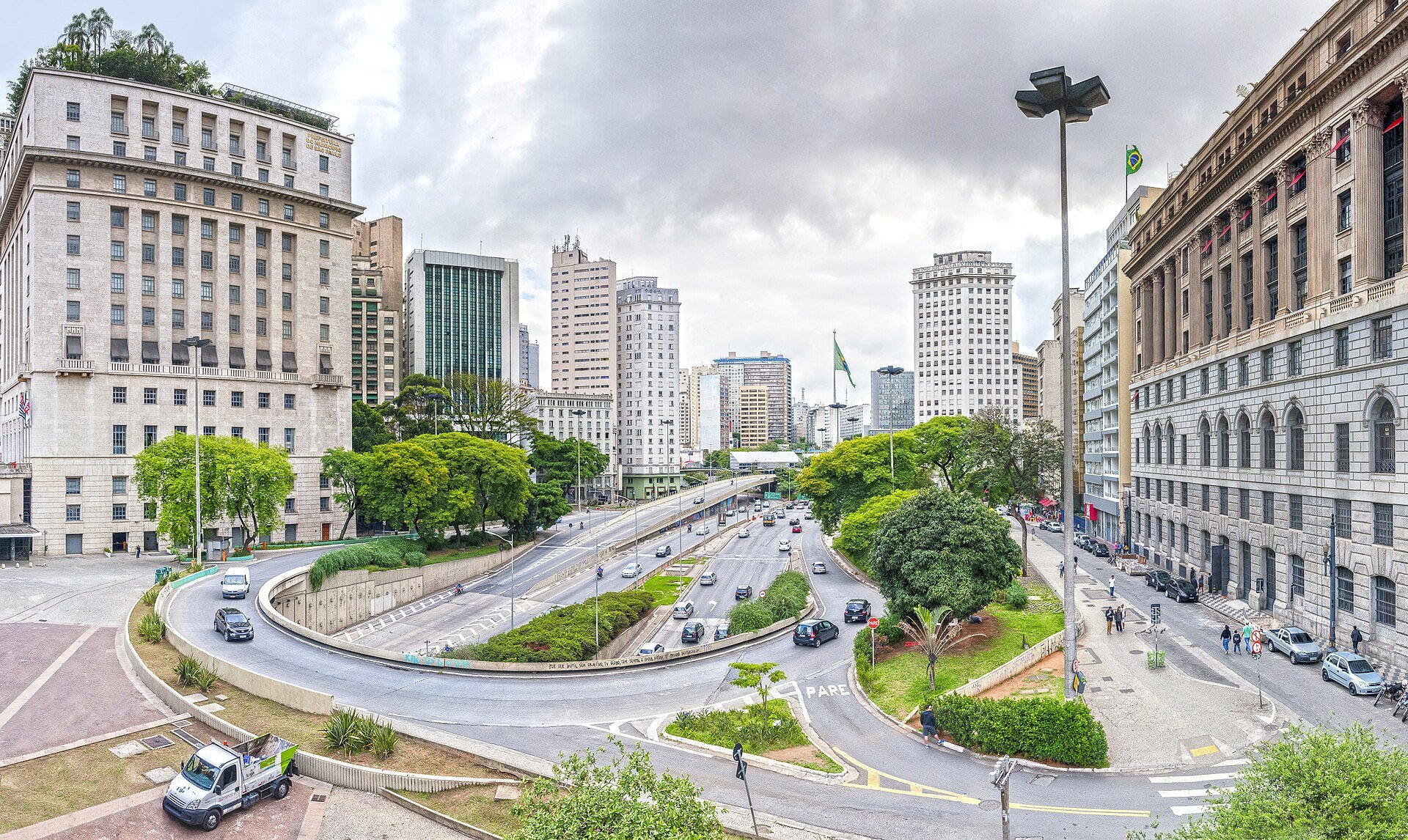 Edifício Matarazzo, sede da Prefeitura de São Paulo, no Viaduto do Chá